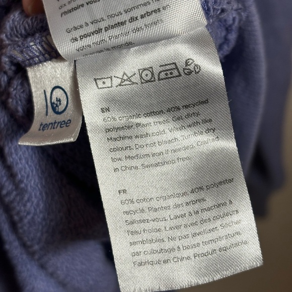 Tentree Hooded Sweatshirt Purple Size Small | Hoodie | Organic Cotton Blend | - Picture 5 of 7